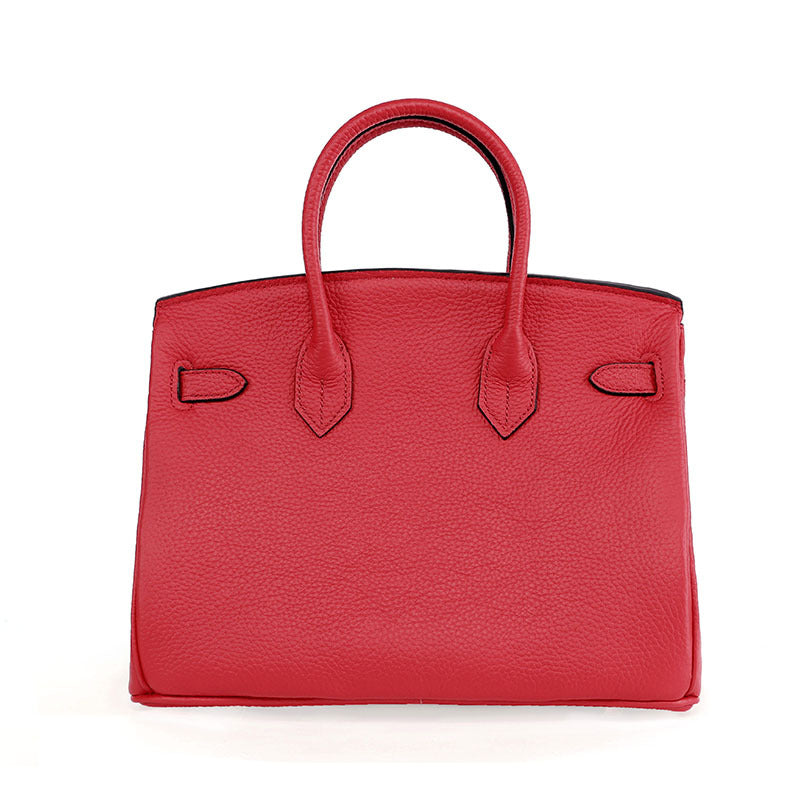 Platinum Top-Grain Leather Bag for Women