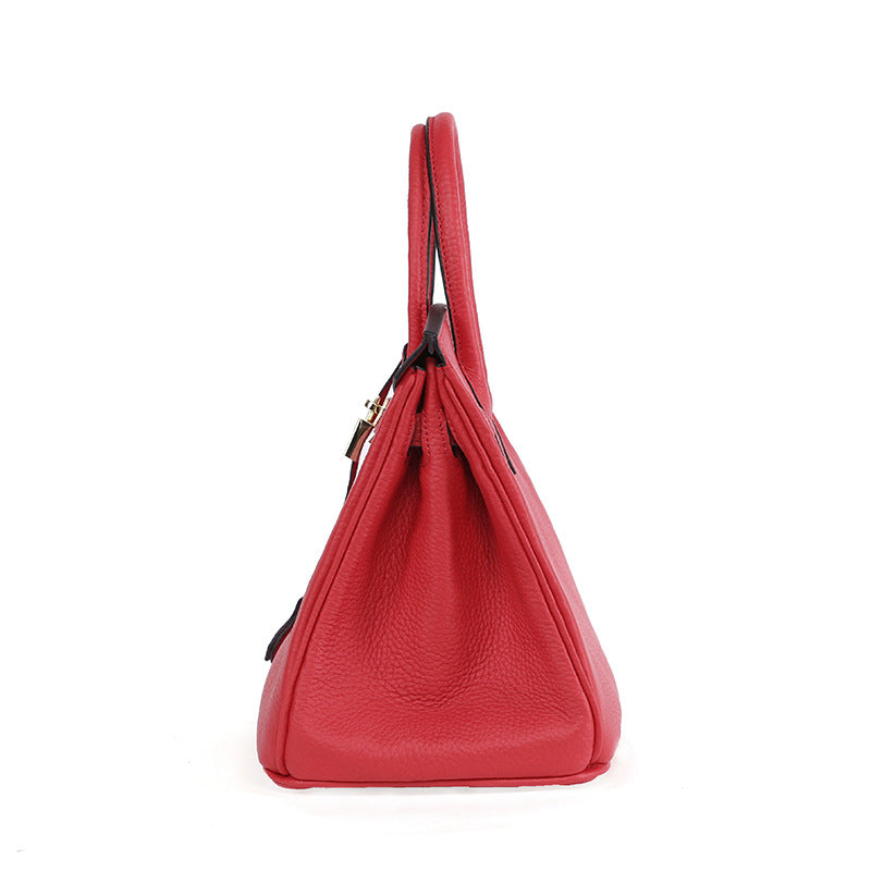 Platinum Top-Grain Leather Bag for Women