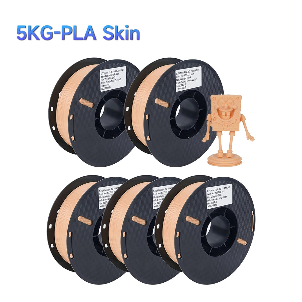 Filament PLA 1.75mm – 5kg, Couleurs Mélangées pour Imprimante 3D