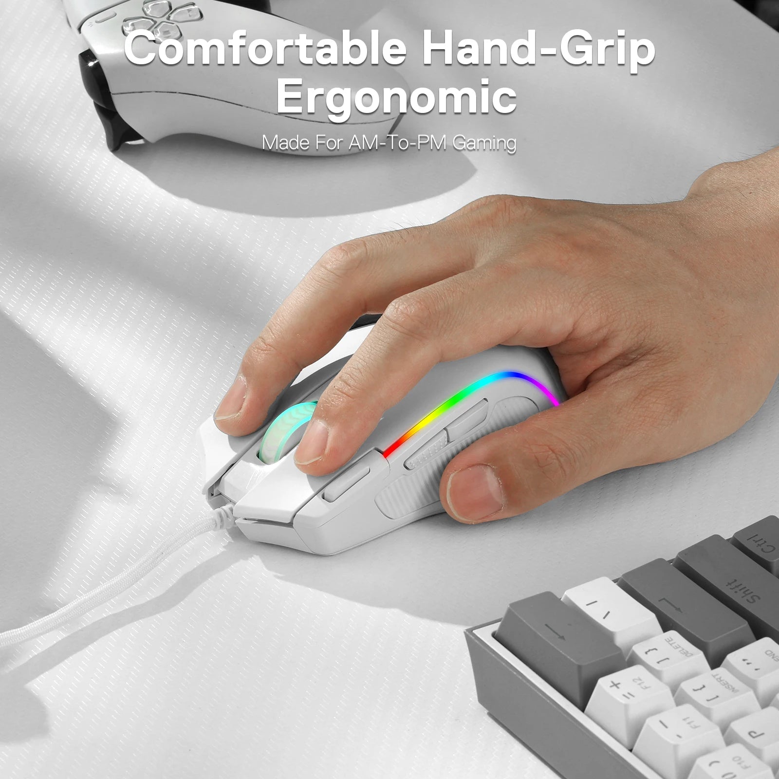 Souris Gaming RGB Rechargeable 8200 DPI – Redragon M612 11 Boutons