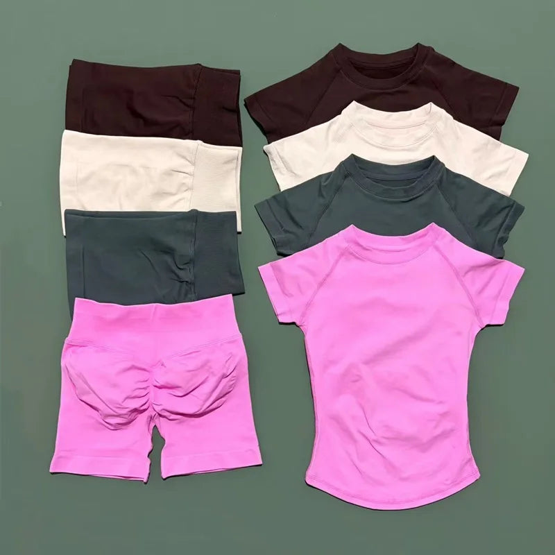 Ensemble Sport Femme 2 Pièces – Yoga Sans Couture, Fitness & Course