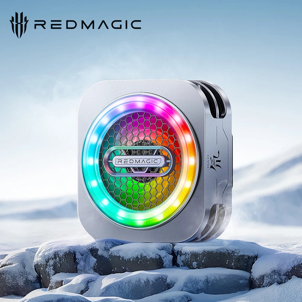 Redmagic refroidisseur 6 Pro radiateur ventilateur magnétique refroidisseur 30W VC refroidissement liquide RGB LED AI contrôle de température pour tablette téléphone portable