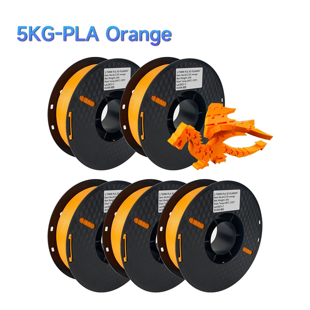 Filament PLA 1.75mm – 5kg, Couleurs Mélangées pour Imprimante 3D