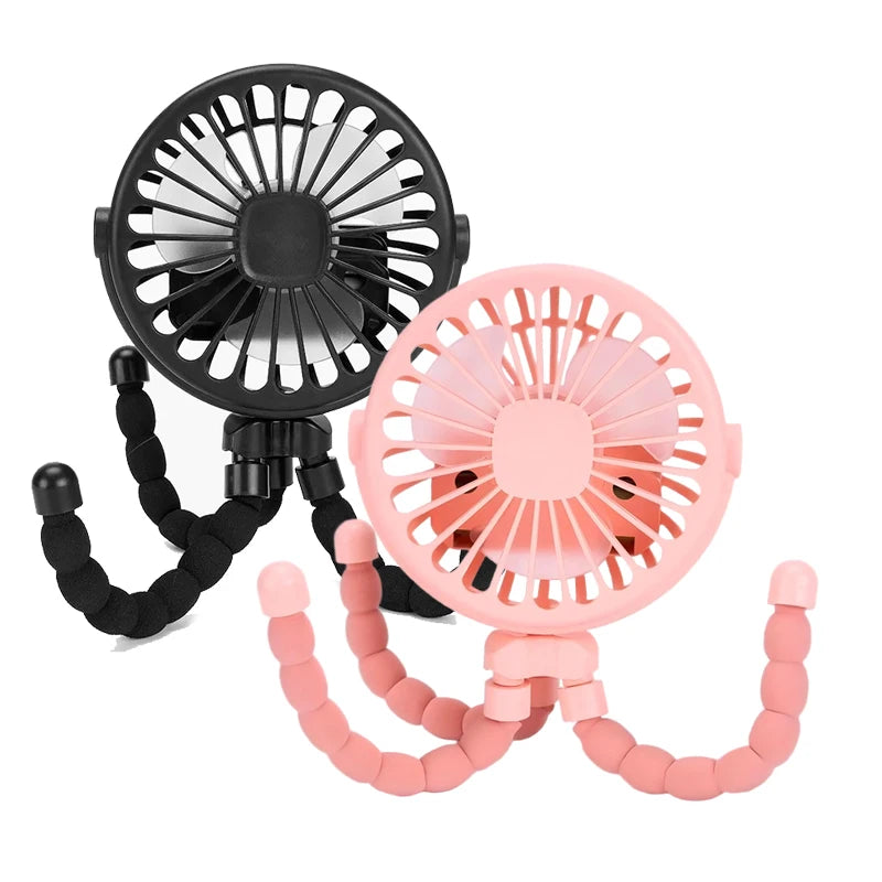 Ventilateur pour chariot ventilateurs de poussette ventilateur extérieur Portable à clipser pour bébé 600mAh USB ventilateur électrique portatif Rechargeable pour la maison 3 vitesses