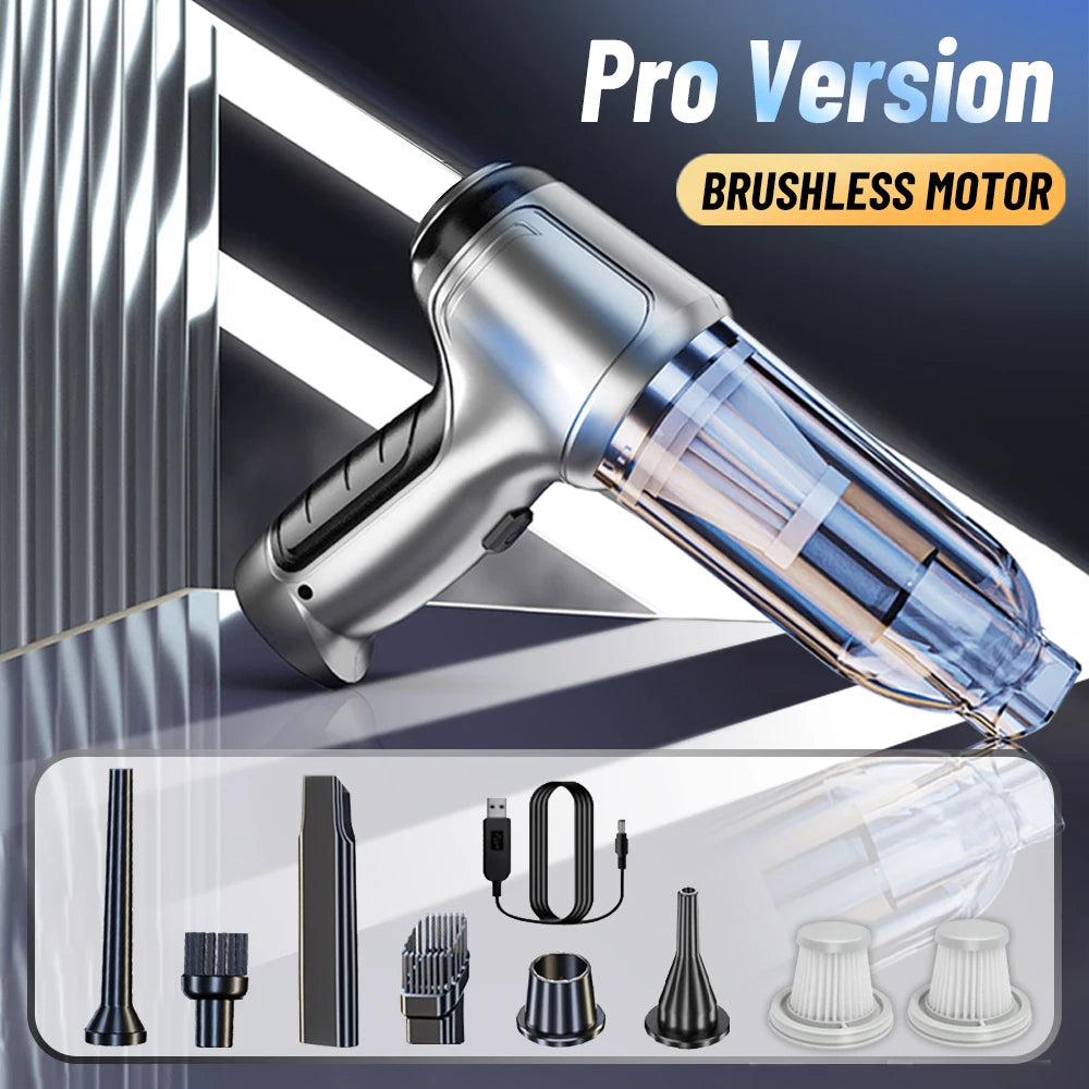 Aspirateur portable sans fil 2-en-1 – Voiture & Maison, 95 000 Pa