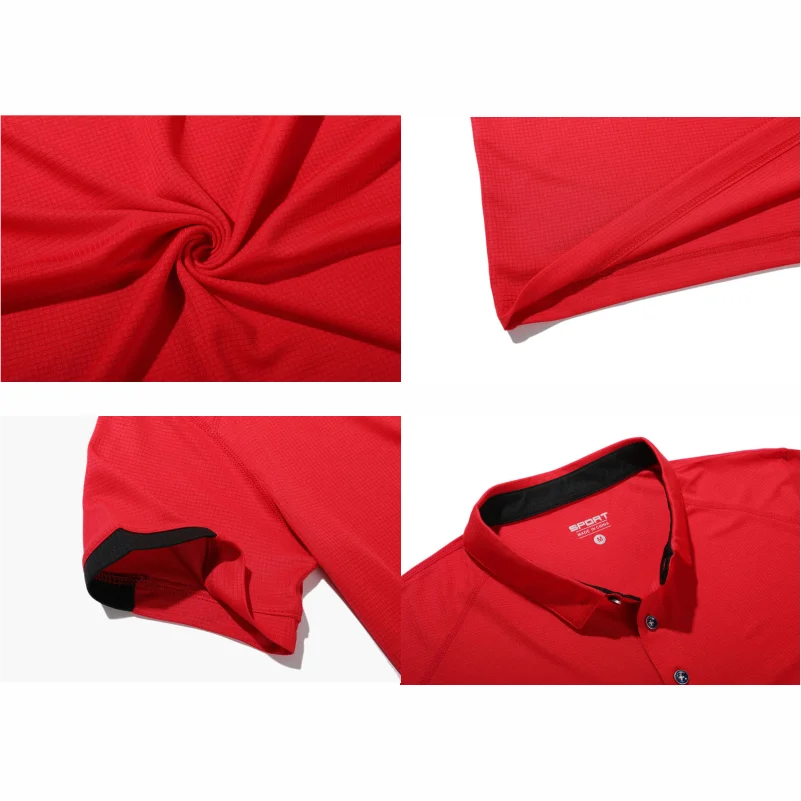 Polo d'été à manches courtes à séchage rapide, maillot de Golf, groupe d'entreprise, respirant, Fitness, revers, manches de sport, 8 couleurs, grand haut