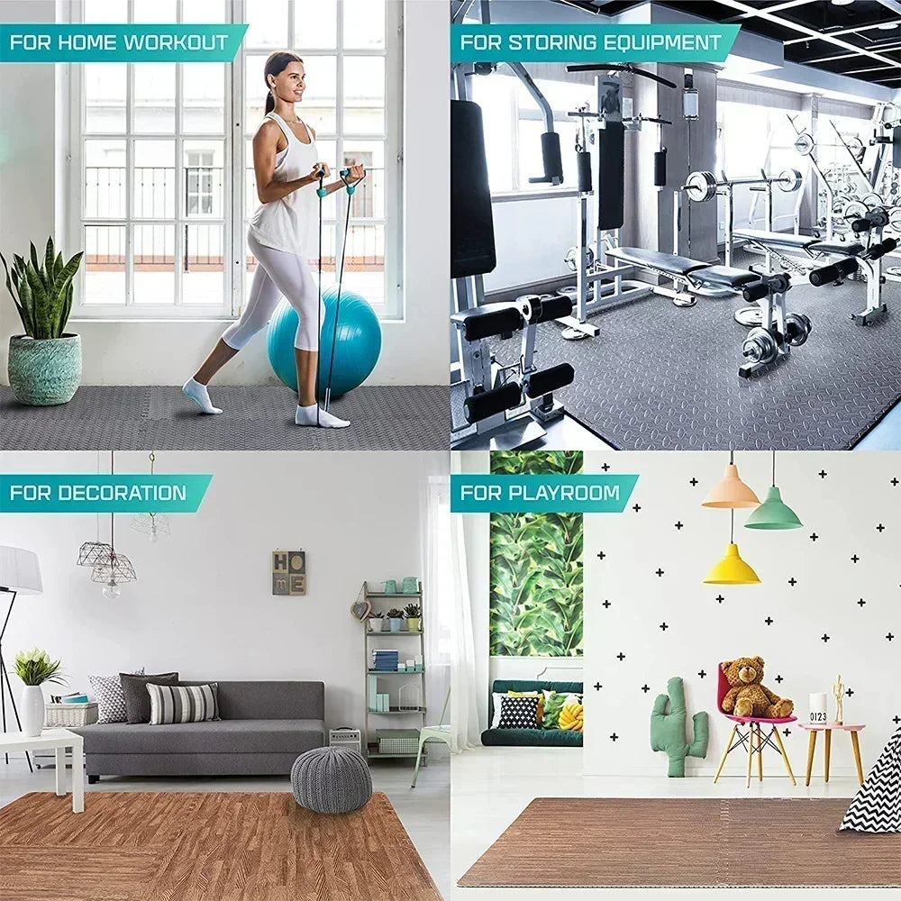 Tapis Mousse EVA Salle de Sport – Puzzle Antidérapant, 4 à 20 Pièces
