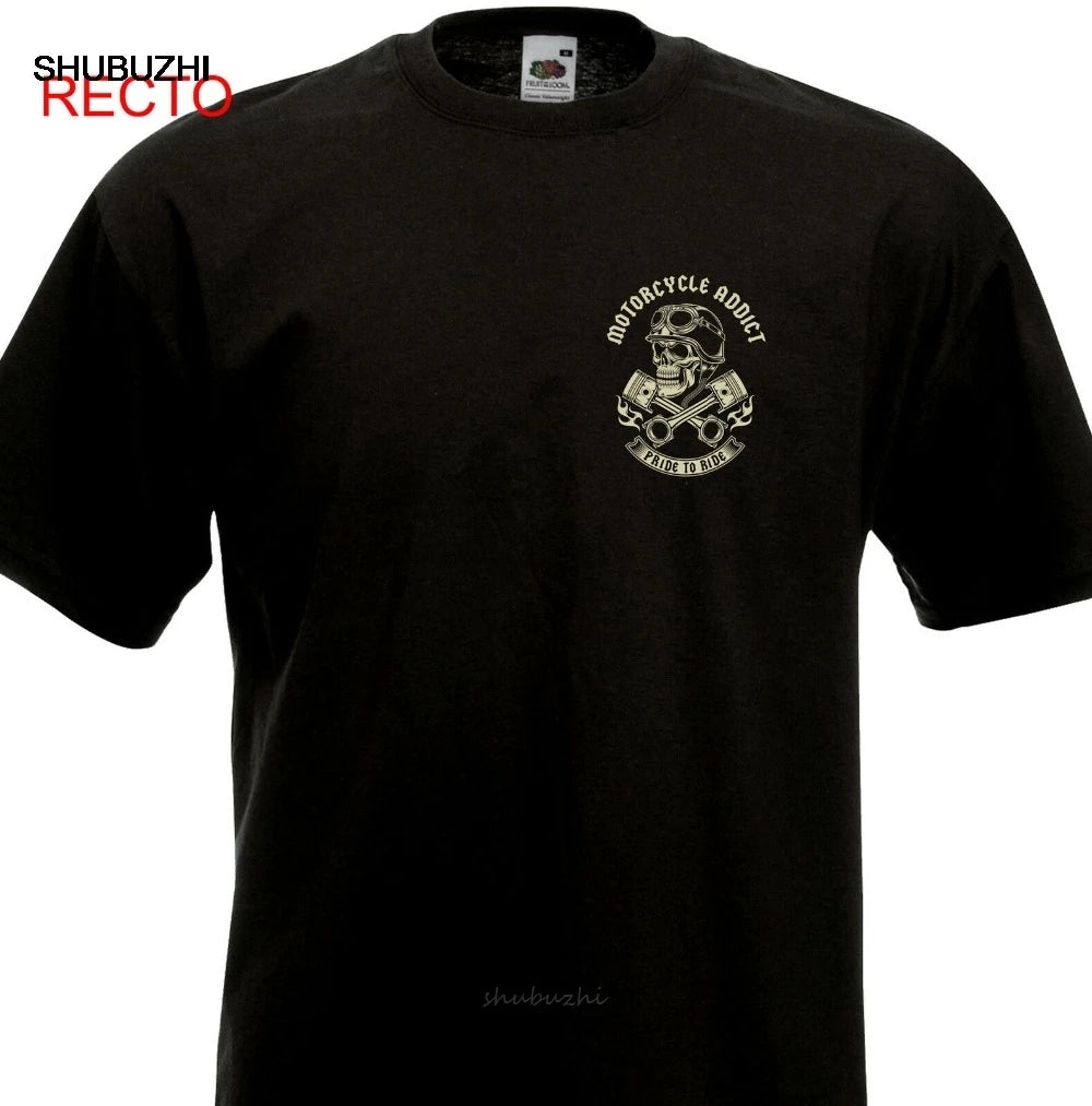 T-shirt à manches courtes pour hommes, imprimé, Motard, Chopper, Bobber, motorad, été, grande taille