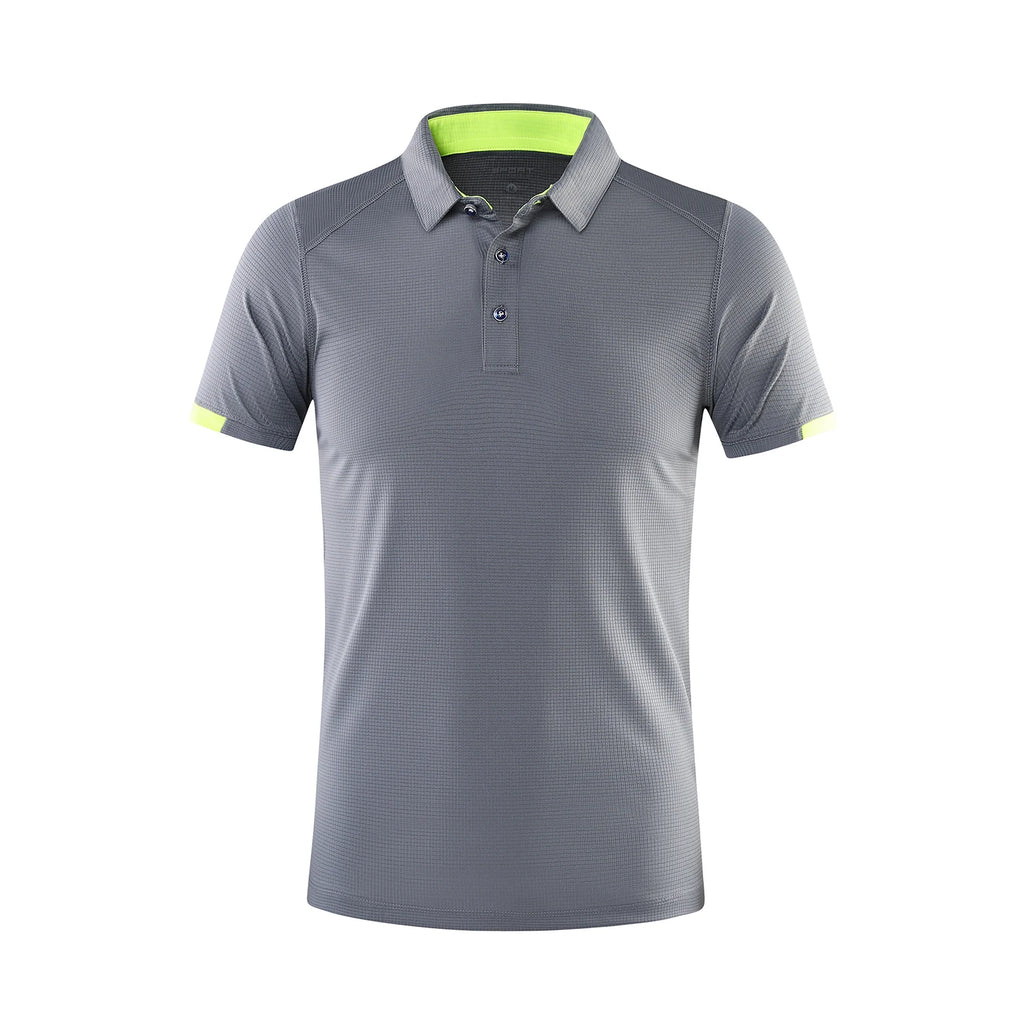 Polo d'été à manches courtes à séchage rapide, maillot de Golf, groupe d'entreprise, respirant, Fitness, revers, manches de sport, 8 couleurs, grand haut