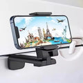 Support de téléphone portable pliable et réglable pour avion, support de voyage rotatif multifonctionnel pour avion, train, bureau, siège, support pour selfie