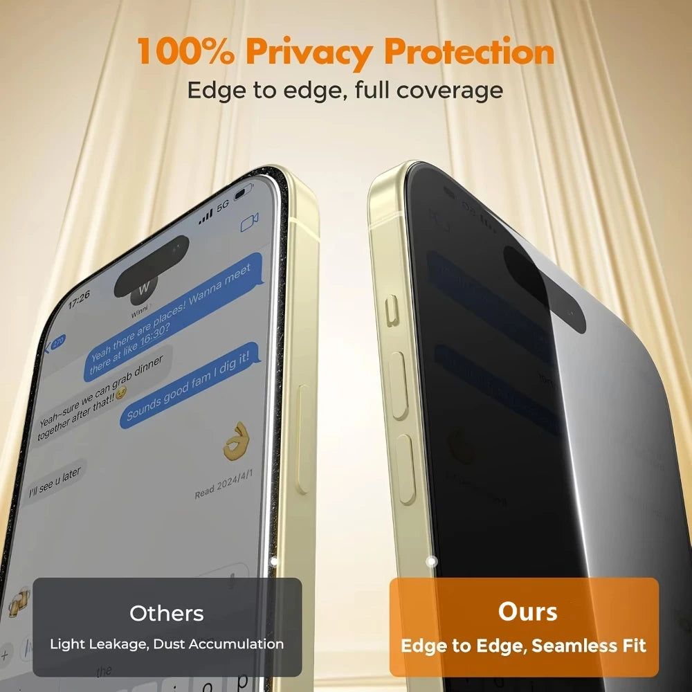 Protecteur d'écran Anti-espion, 5 pièces, 8K, sans poussière, pour iPhone 17 16 15 14 13 11 12 Pro Max 16 Plus 17Air