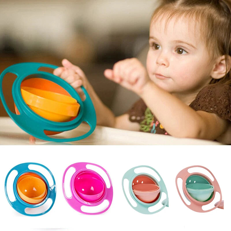 Bol Gyroscopique Bébé – Anti-Déversement, Rotation 360°