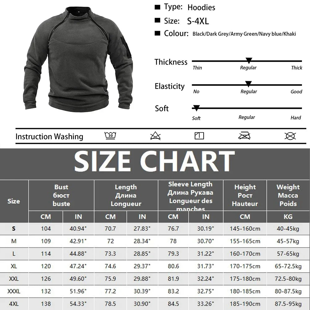 Sweat Tactique Militaire Homme – Coupe-Vent, Polaire, Randonnée