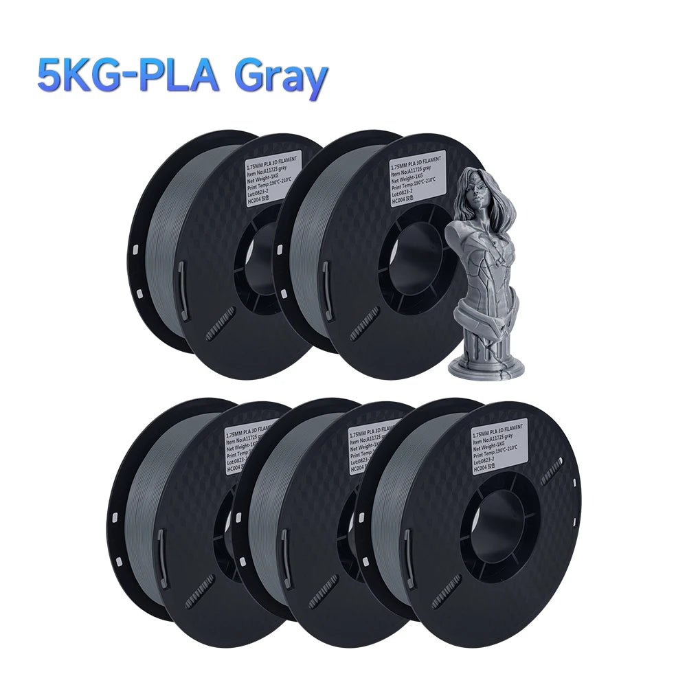 Filament PLA 1.75mm – 5kg, Couleurs Mélangées pour Imprimante 3D