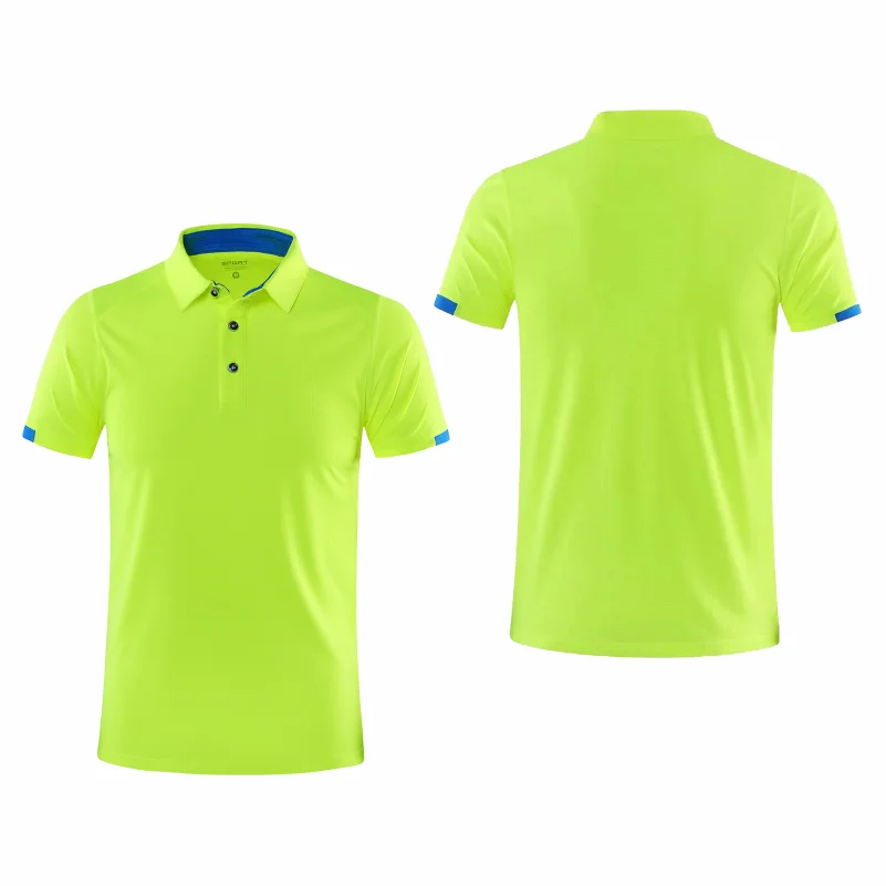 Polo d'été à manches courtes à séchage rapide, maillot de Golf, groupe d'entreprise, respirant, Fitness, revers, manches de sport, 8 couleurs, grand haut