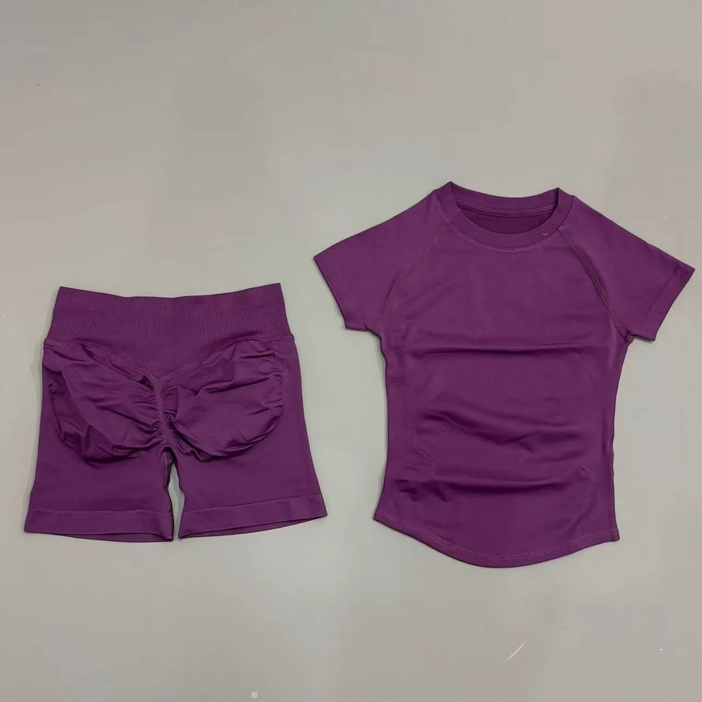 Ensemble Sport Femme 2 Pièces – Yoga Sans Couture, Fitness & Course