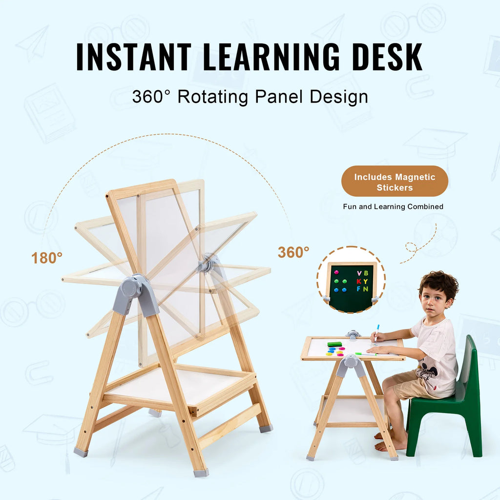 SucceBuy – planche à dessin magnétique sur pied, chevalet d'art avec accessoires de peinture, jouets éducatifs pour enfants, garçons et filles