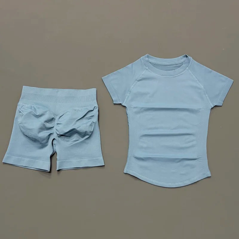 Ensemble Sport Femme 2 Pièces – Yoga Sans Couture, Fitness & Course