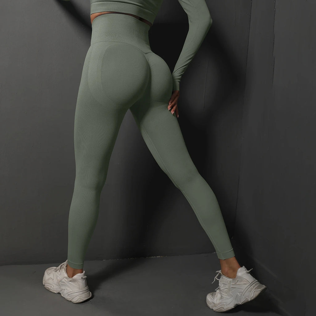 Leggings de gymnastique sans couture femmes pantalons de Yoga Sexy taille haute butin levage Leggings pantalons femmes vêtements de sport vêtements de Fitness