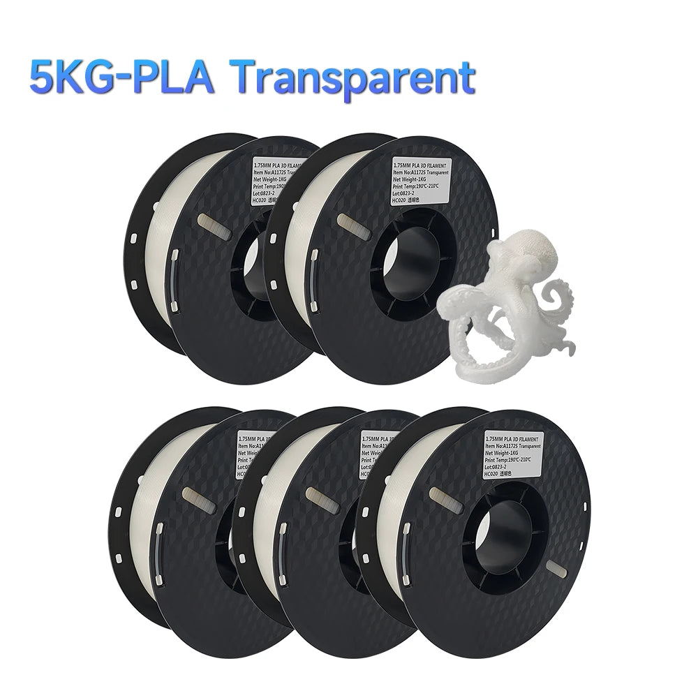 Filament PLA 1.75mm – 5kg, Couleurs Mélangées pour Imprimante 3D