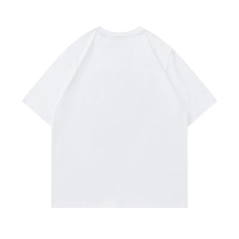 T-shirt à motif Streetwear pour hommes-T-shirt ample et décontracté avec lettres audacieuses imprimées, T-shirt d'été vibrant à manches courtes en pur coton St
