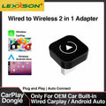 Dongle CarPlay sans fil 2 en 1, adaptateur automatique Android sans fil, boîte intelligente AI, systèmes intelligents pour voiture avec CarPlay filaire