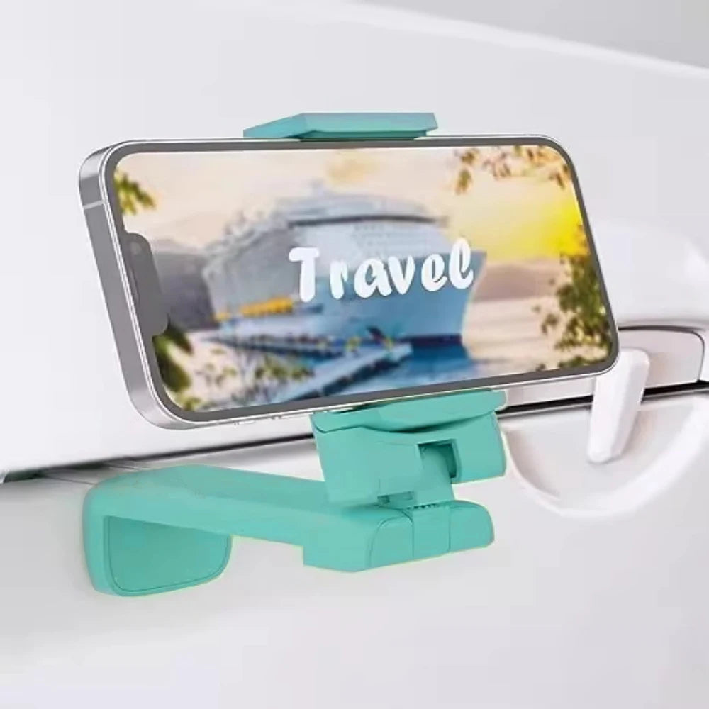Support de téléphone portable pliable et réglable pour avion, support de voyage rotatif multifonctionnel pour avion, train, bureau, siège, support pour selfie
