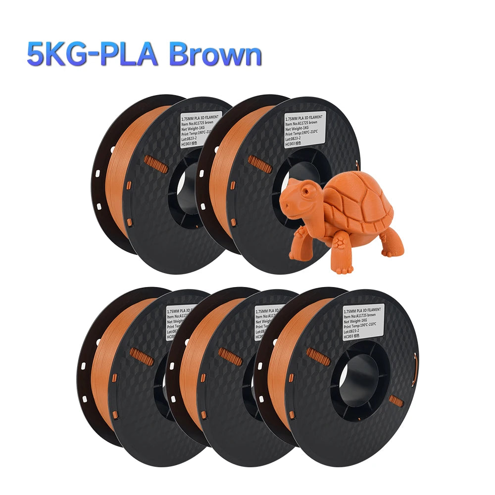 Filament PLA 1.75mm – 5kg, Couleurs Mélangées pour Imprimante 3D