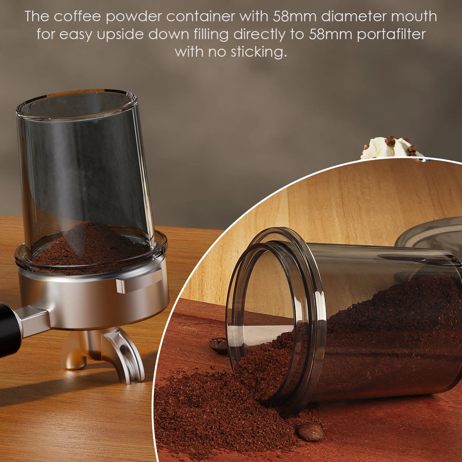 BioloMix Moulin à café électrique à bavures coniques avec support amovible, avec 48 réglages de mouture réglables, pour café expresso
