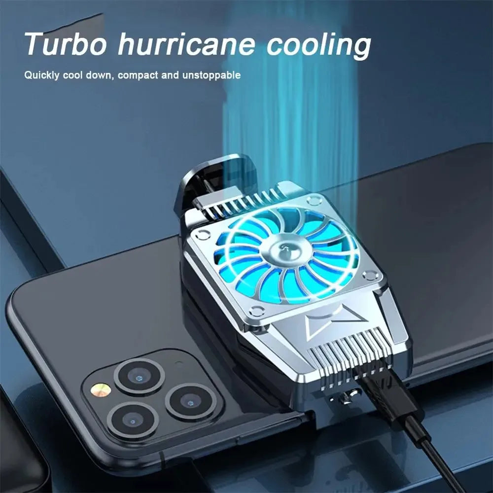 Mini ventilateur de refroidissement universel pour téléphone portable, refroidisseur de jeu de moto turbo, refroidisseur de téléphone portable, refroidisseur de chaleur pour iPhone, Samsung, Xiaomi