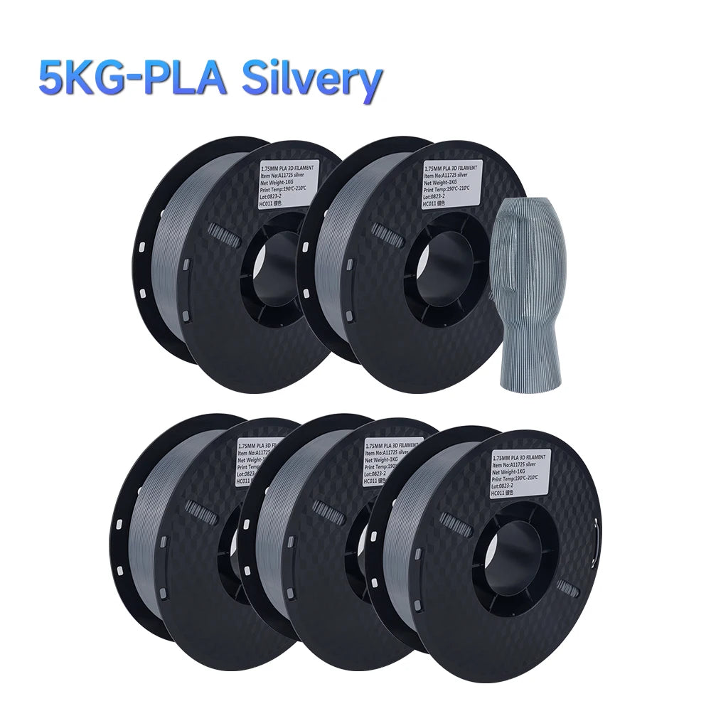 Filament PLA 1.75mm – 5kg, Couleurs Mélangées pour Imprimante 3D
