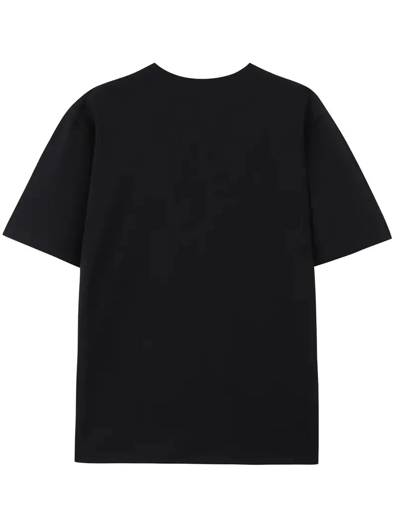 T-shirt à motif Streetwear pour hommes-T-shirt ample et décontracté avec lettres audacieuses imprimées, T-shirt d'été vibrant à manches courtes en pur coton St