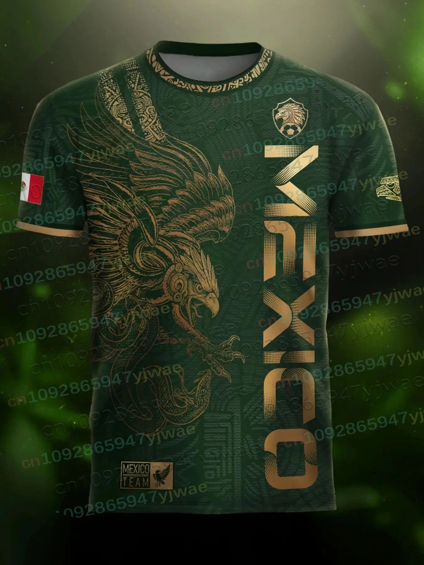 Maillot de football spécial Mexique pour jeunes, hommes et femmes, décontracté, respirant, pour la compétition et l'entraînement, vêtements d'été pour hommes