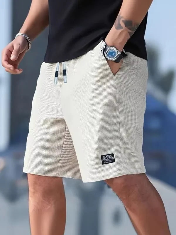 Short Homme Décontracté – Tissu Texturé, Respirant, Plage & Sport