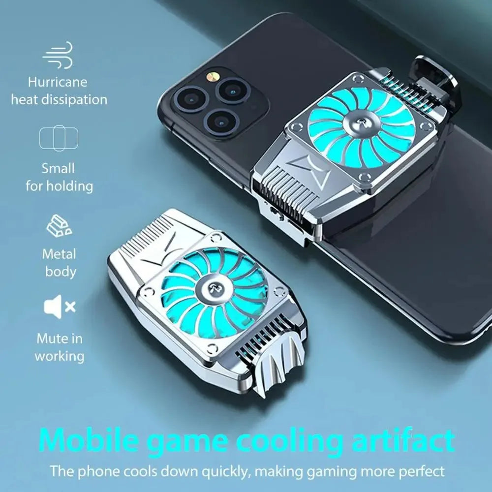 Mini ventilateur de refroidissement universel pour téléphone portable, refroidisseur de jeu de moto turbo, refroidisseur de téléphone portable, refroidisseur de chaleur pour iPhone, Samsung, Xiaomi