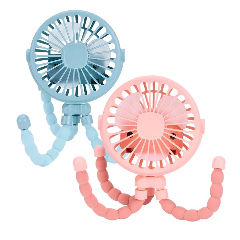Ventilateur pour chariot ventilateurs de poussette ventilateur extérieur Portable à clipser pour bébé 600mAh USB ventilateur électrique portatif Rechargeable pour la maison 3 vitesses