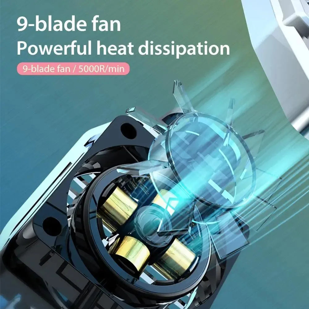 Mini ventilateur de refroidissement universel pour téléphone portable, refroidisseur de jeu de moto turbo, refroidisseur de téléphone portable, refroidisseur de chaleur pour iPhone, Samsung, Xiaomi