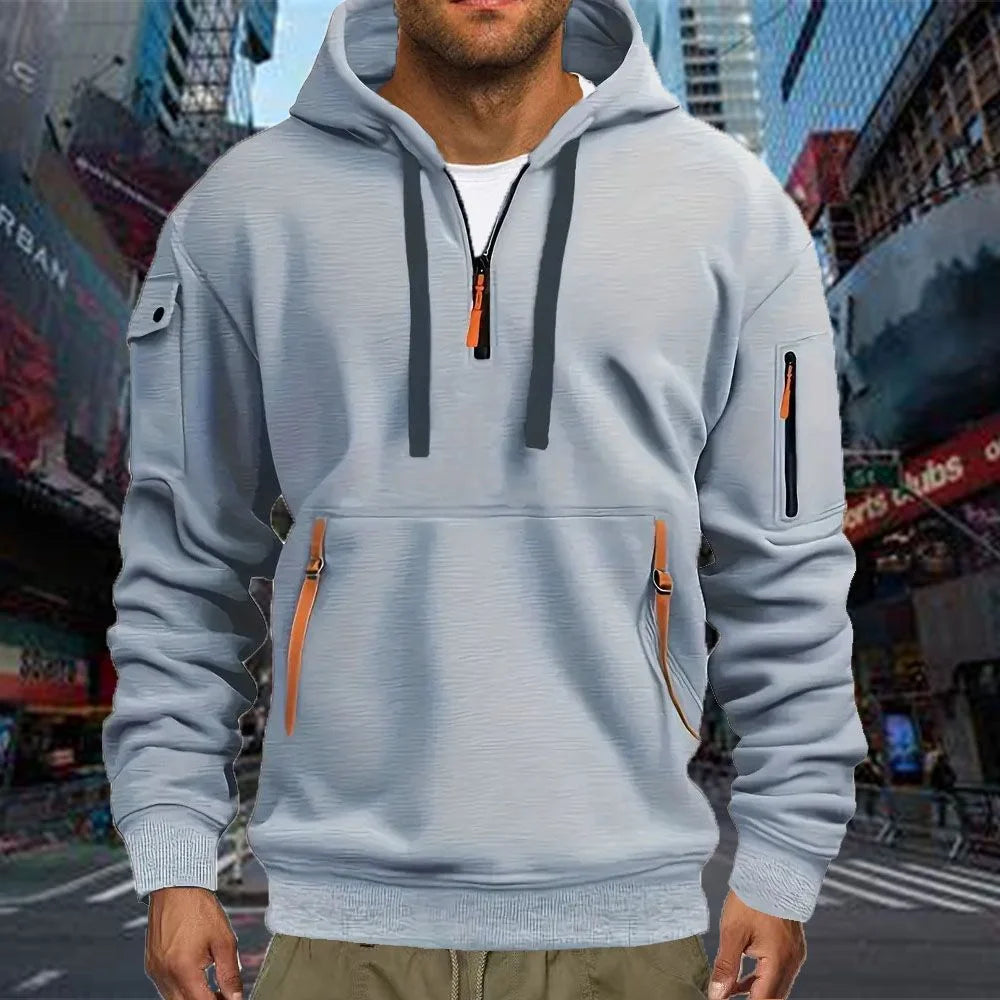 Sweat à Capuche Sport Homme – Coupe Décontractée, Grande Taille