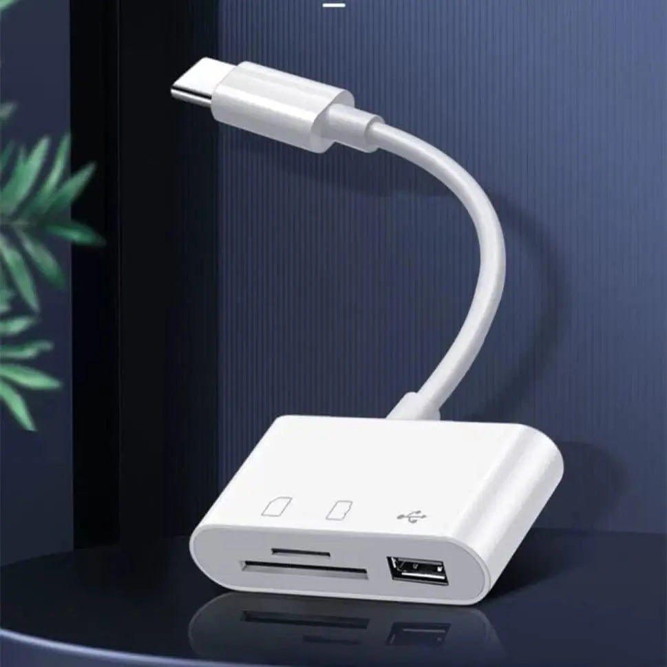 Lecteur de carte SD USB C, lecteur de carte mémoire USB C vers Micro SD TF, adaptateur de lecteur de carte d'appareil photo USB 3 en 1