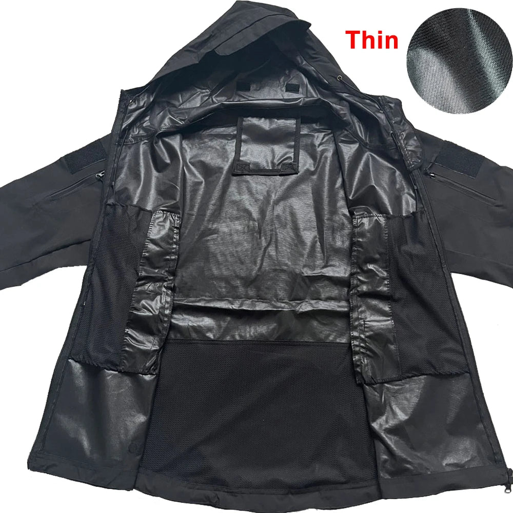 Veste Militaire Softshell Homme – Coupe-Vent, Imperméable, Tactique