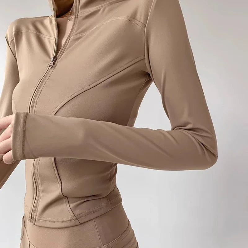Veste Sport Femme – Séchage Rapide, Fermeture Éclair, Yoga & Course