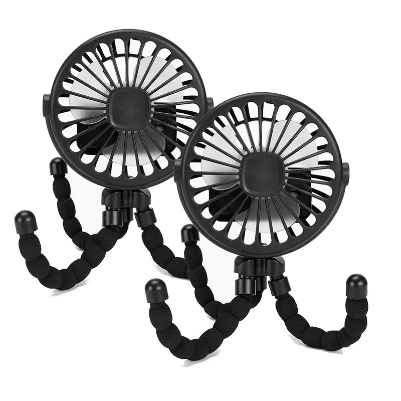 Ventilateur pour chariot ventilateurs de poussette ventilateur extérieur Portable à clipser pour bébé 600mAh USB ventilateur électrique portatif Rechargeable pour la maison 3 vitesses