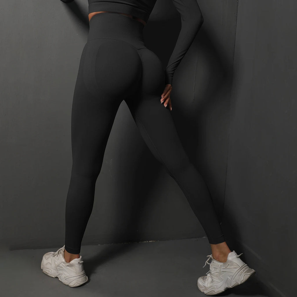 Leggings de gymnastique sans couture femmes pantalons de Yoga Sexy taille haute butin levage Leggings pantalons femmes vêtements de sport vêtements de Fitness