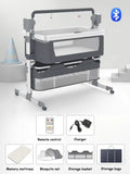 Lit bébé électrique berceau Bluetooth luxe Portable bébé facile à nettoyer lit de voyage avec matelas berceau pour nouveau-nés lit bébé