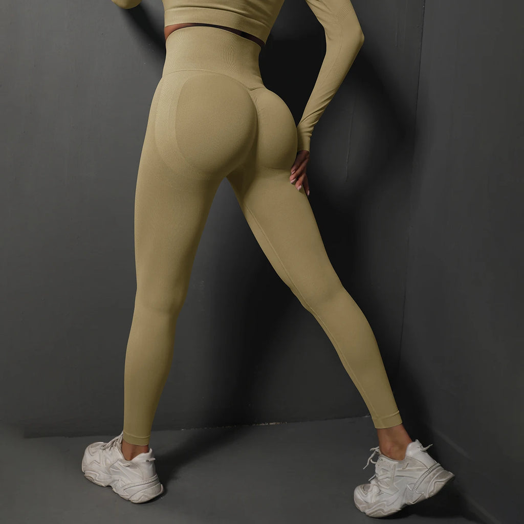 Leggings de gymnastique sans couture femmes pantalons de Yoga Sexy taille haute butin levage Leggings pantalons femmes vêtements de sport vêtements de Fitness