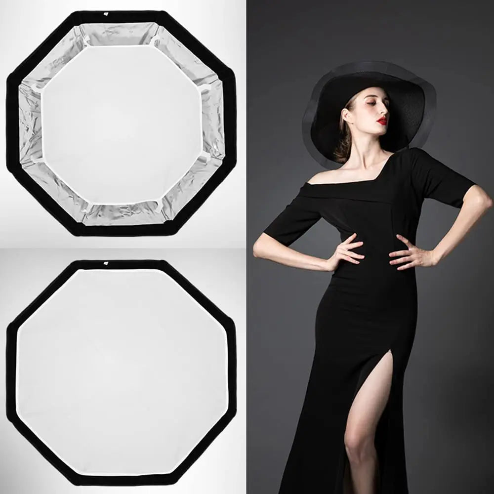 TRIOPO 55cm 65cm 90cm 120cm Foldable Octagon Softbox – boîte à lumière octogonale pliable, support Bowens pour Sokani X100 coldor CL60 Godox Aputure, lumière vidéo LED, 55cm 65cm 90cm 120cm