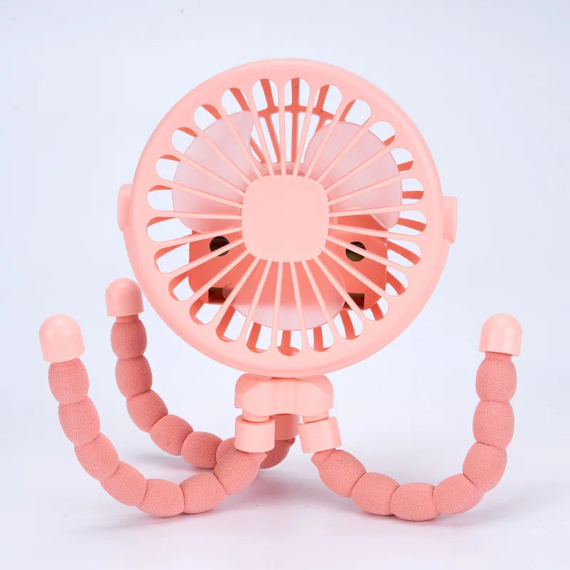 Ventilateur pour chariot ventilateurs de poussette ventilateur extérieur Portable à clipser pour bébé 600mAh USB ventilateur électrique portatif Rechargeable pour la maison 3 vitesses