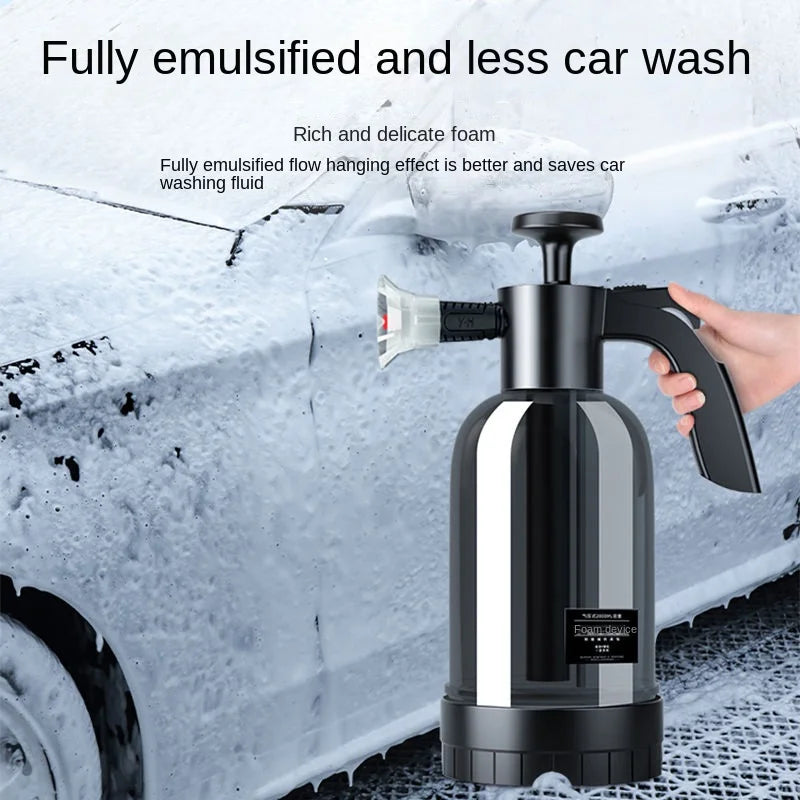 Pulvérisateur de mousse à pompe à main avec 3 types de buses, canon à mousse pneumatique à main, pulvérisateur de mousse de neige, bouteille de lavage de voiture, fenêtre de voiture, livres, 2L