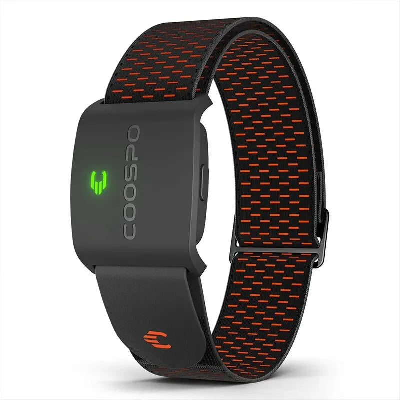 COOSPO HW9 brassard moniteur de fréquence cardiaque avec Zones HR/capteur HRM de calories pour le cyclisme de fitness BLE5.0 ANT + pour Peloton,Zwift,Wahoo