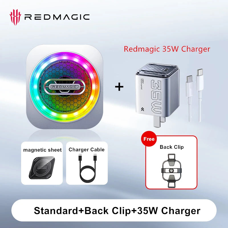 Redmagic refroidisseur 6 Pro radiateur ventilateur magnétique refroidisseur 30W VC refroidissement liquide RGB LED AI contrôle de température pour tablette téléphone portable